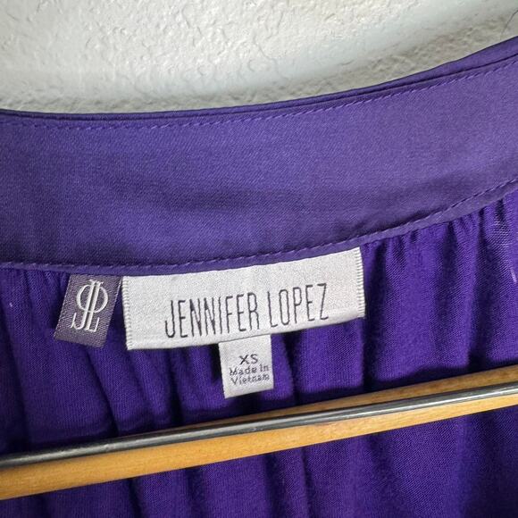 Sequin Going Top Purple Cowl Neck Tie Shoulder Y2K Clubwear Party - Picture 8 of 8